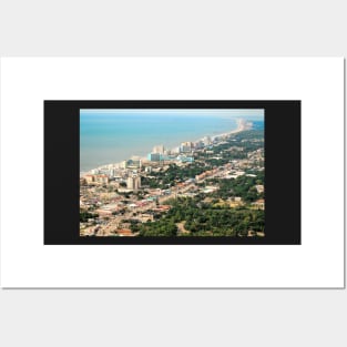 Aerial view of downtown Myrtle beach. Posters and Art